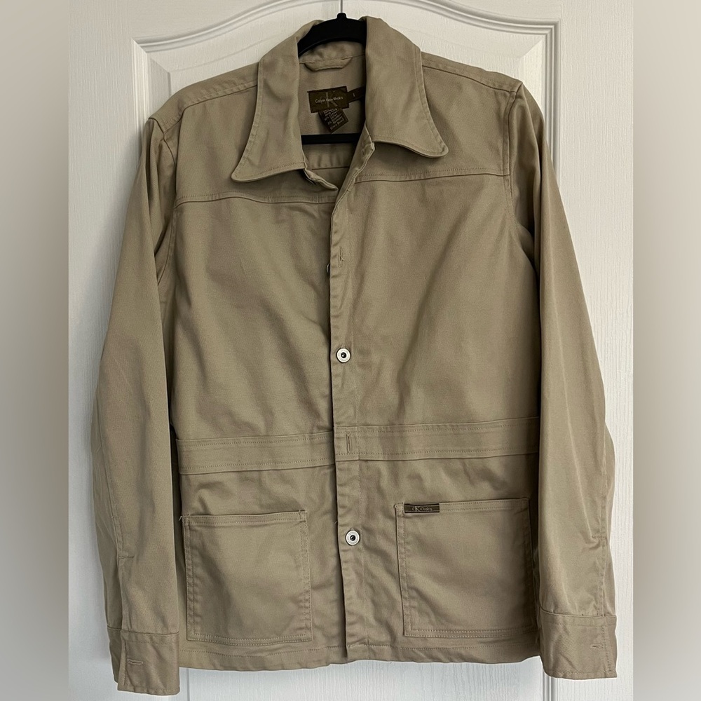 Calvin Klein Khakis Women’s Beige Denim Jacket XL
